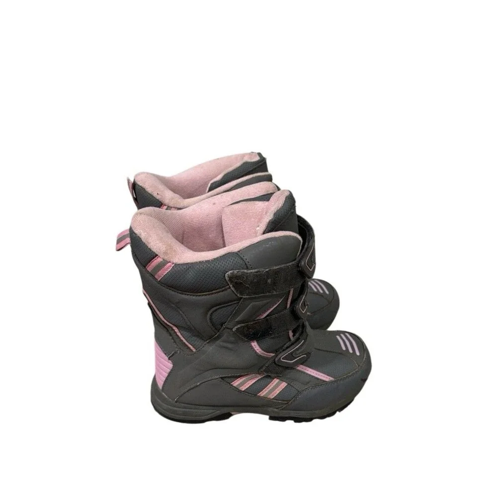 Totes Waterproof Insulated Snow Boots Waterproof  Gray Pink Sz 3M Rachel